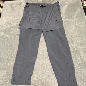 REI Pants Mens Large (41x34) Blue Nylon Convertible Zip Off Hiking Shorts ***